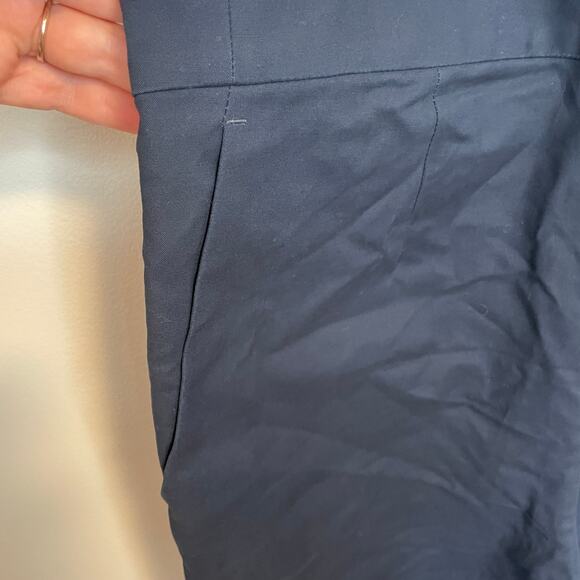 Everlane The Structured Cotton Jumpsuit In Navy Blue Size 6 New - Picture 6 of 13